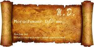 Morschauer Döme névjegykártya